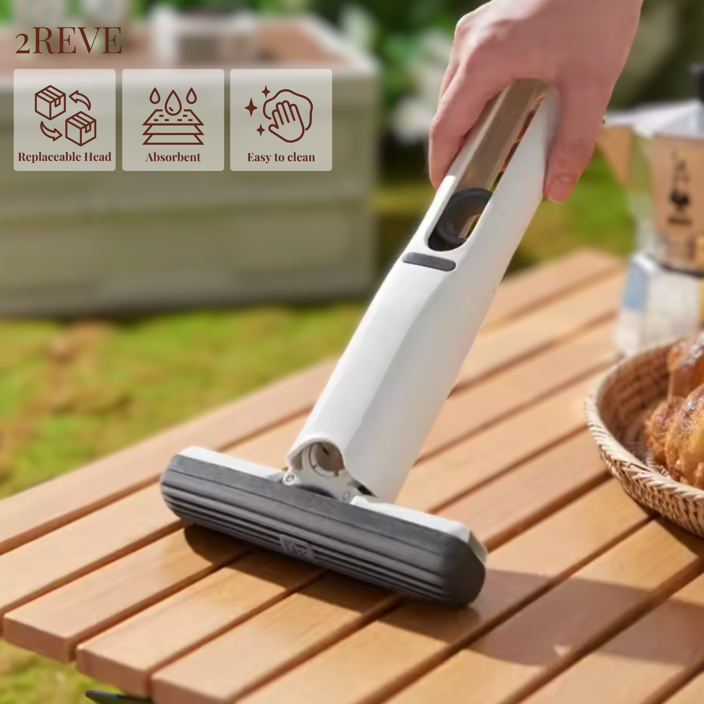 Auto-drying Squeegee Mop